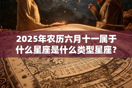 详细阅读:2025年农历六月十一属于什么星座是什么类型星座? 2025年农历六月十一属于什么星座是什么类型星座?