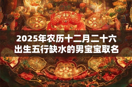 2025年农历十二月二十六出生五行缺水的男宝宝取名字