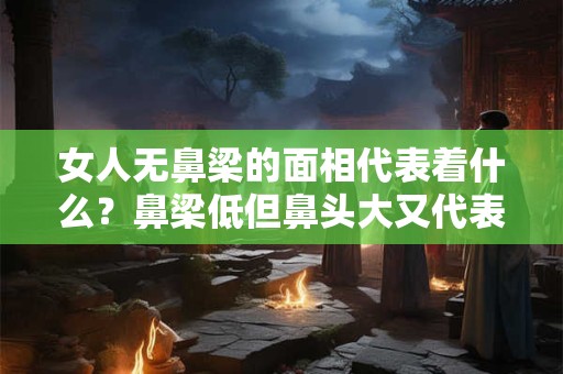 女人无鼻梁的面相代表着什么？鼻梁低但鼻头大又代表着什么？