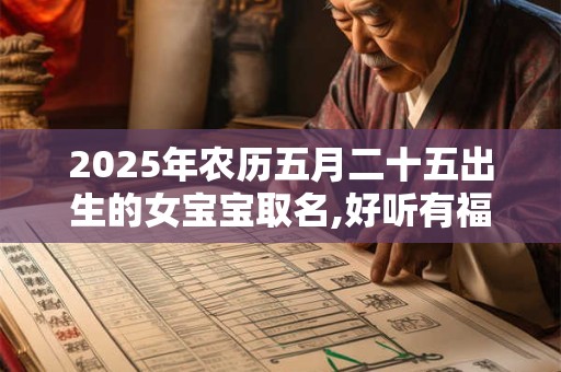 2025年农历五月二十五出生的女宝宝取名,好听有福气的名字