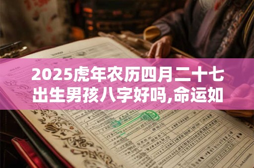 2025虎年农历四月二十七出生男孩八字好吗,命运如何？
