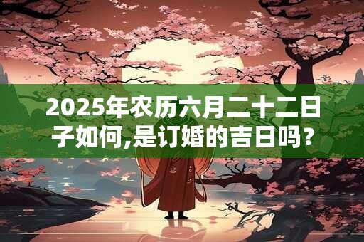 2025年农历六月二十二日子如何,是订婚的吉日吗？