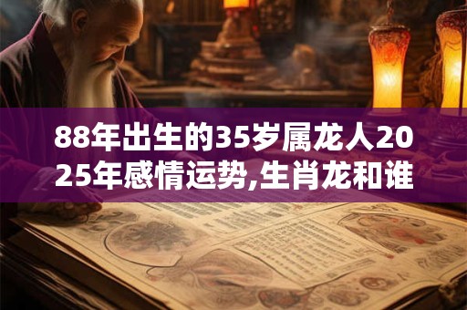 88年出生的35岁属龙人2025年感情运势,生肖龙和谁配