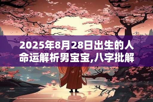 2025年8月28日出生的人命运解析男宝宝,八字批解 2025年8月28日出生的人命运解析男宝宝,八字批解
