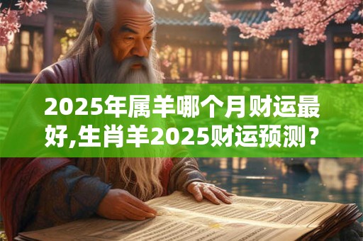 2025年属羊哪个月财运最好,生肖羊2025财运预测？