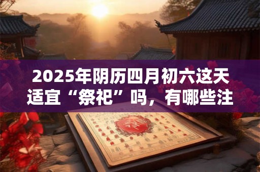 2025年阴历四月初六这天适宜“祭祀”吗，有哪些注意事项？