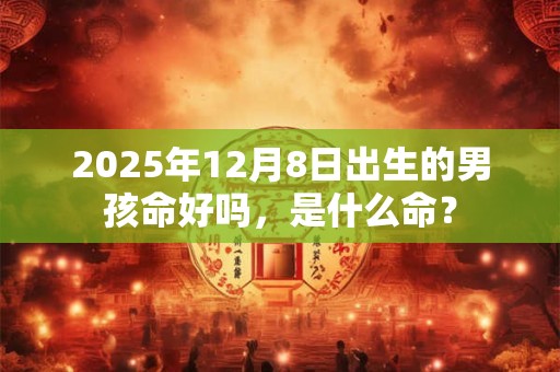 2025年12月8日出生的男孩命好吗，是什么命？