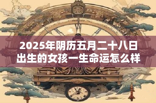 2025年阴历五月二十八日出生的女孩一生命运怎么样