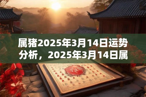 属猪2025年3月14日运势分析，2025年3月14日属猪人运势好吗？