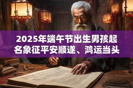 2025年端午节出生男孩起名象征平安顺遂、鸿运当头