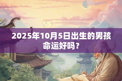2025年10月5日出生的男孩命运好吗？