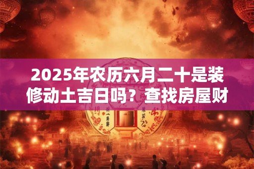 2025年农历六月二十是装修动土吉日吗？查找房屋财位