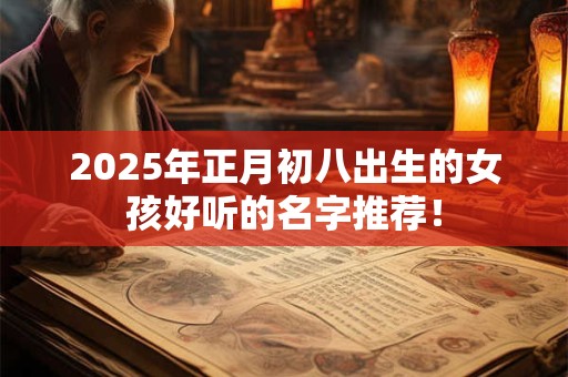 详细阅读:2025年正月初八出生的女孩好听的名字推荐! 2025年正月初八出生的女孩好听的名字推荐!
