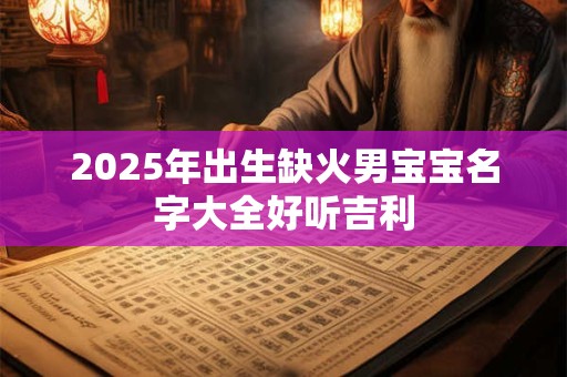 2025年出生缺火男宝宝名字大全好听吉利