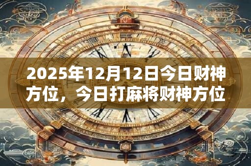 2025年12月12日今日财神方位，今日打麻将财神方位一览表