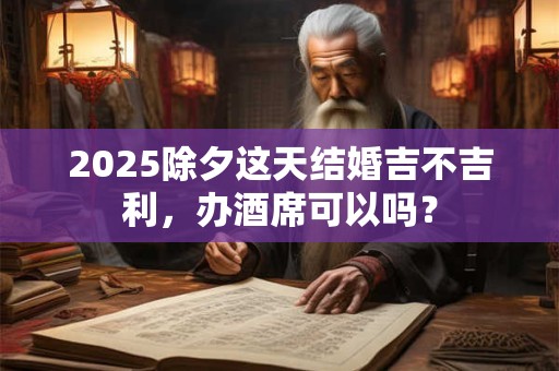 2025除夕这天结婚吉不吉利，办酒席可以吗？