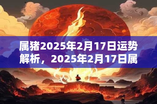 属猪2025年2月17日运势解析，2025年2月17日属猪运势分析