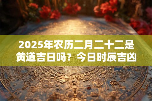 2025年农历二月二十二是黄道吉日吗？今日时辰吉凶？