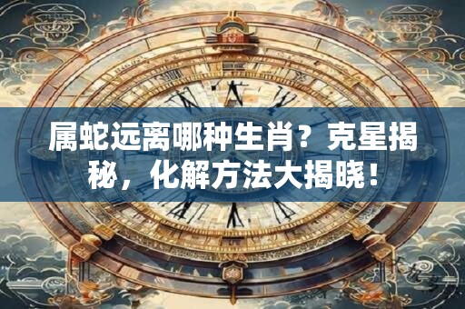 属蛇远离哪种生肖？克星揭秘，化解方法大揭晓！