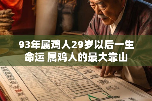 93年属鸡人29岁以后一生命运 属鸡人的最大靠山