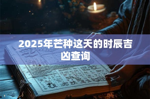 2025年芒种这天的时辰吉凶查询