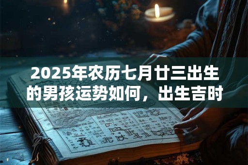 2025年农历七月廿三出生的男孩运势如何，出生吉时是什么？