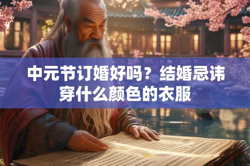 中元节订婚好吗？结婚忌讳穿什么颜色的衣服