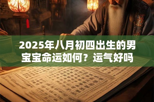 2025年八月初四出生的男宝宝命运如何？运气好吗