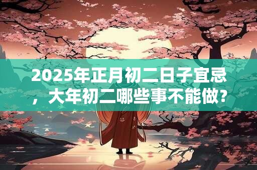 2025年正月初二日子宜忌，大年初二哪些事不能做？