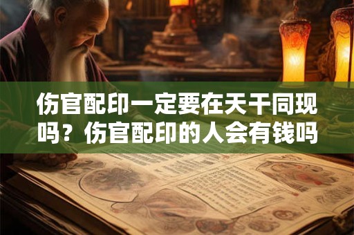 伤官配印一定要在天干同现吗？伤官配印的人会有钱吗？