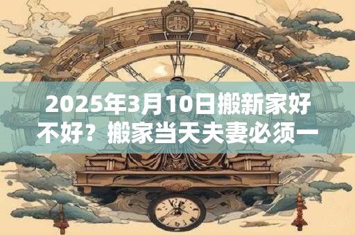 2025年3月10日搬新家好不好？搬家当天夫妻必须一起睡吗？