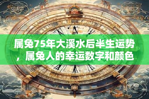 属兔75年大溪水后半生运势，属兔人的幸运数字和颜色是什么？