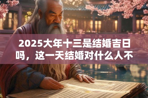 2025大年十三是结婚吉日吗，这一天结婚对什么人不利？