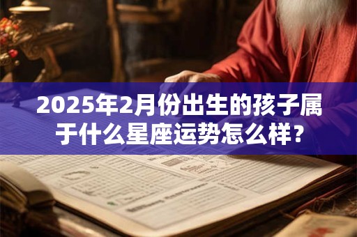 2025年2月份出生的孩子属于什么星座运势怎么样？