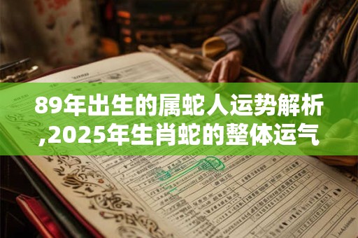 89年出生的属蛇人运势解析,2025年生肖蛇的整体运气