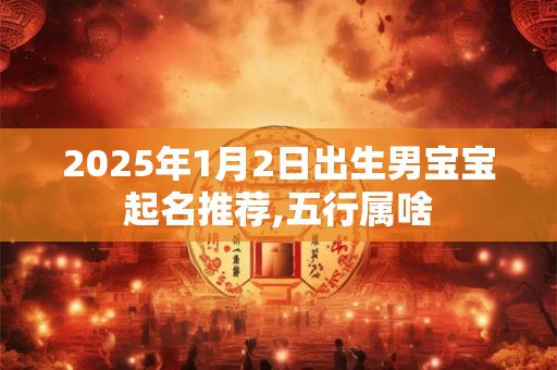 2025年1月2日出生男宝宝起名推荐,五行属啥