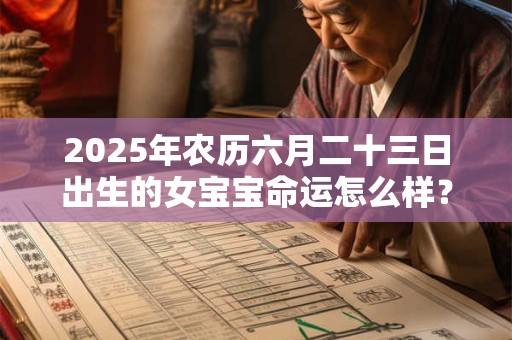2025年农历六月二十三日出生的女宝宝命运怎么样？五行查询
