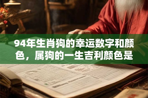 94年生肖狗的幸运数字和颜色，属狗的一生吉利颜色是什么