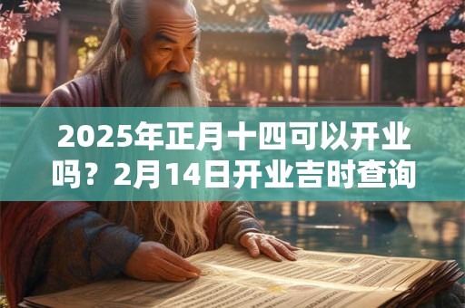 2025年正月十四可以开业吗？2月14日开业吉时查询