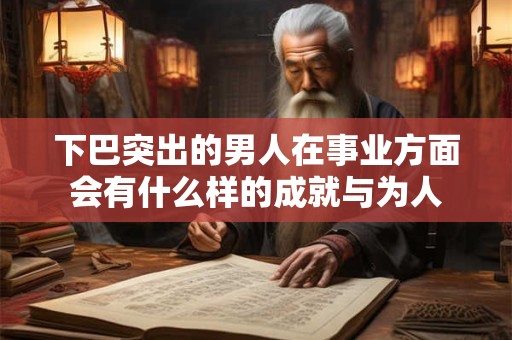 下巴突出的男人在事业方面会有什么样的成就与为人