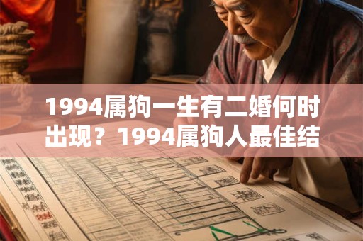 1994属狗一生有二婚何时出现？1994属狗人最佳结婚年龄