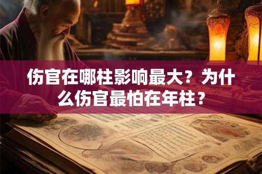 伤官在哪柱影响最大？为什么伤官最怕在年柱？
