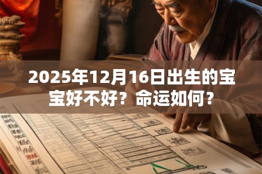 2025年12月16日出生的宝宝好不好？命运如何？
