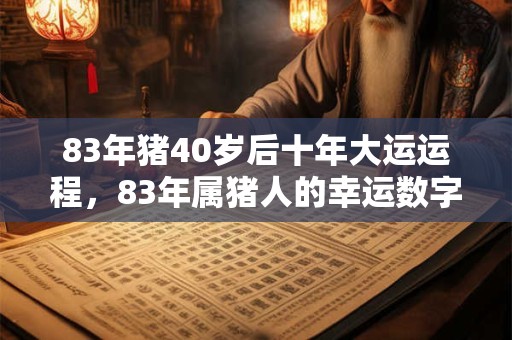 83年猪40岁后十年大运运程，83年属猪人的幸运数字