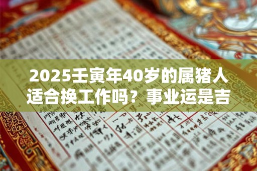 2025壬寅年40岁的属猪人适合换工作吗？事业运是吉是凶？