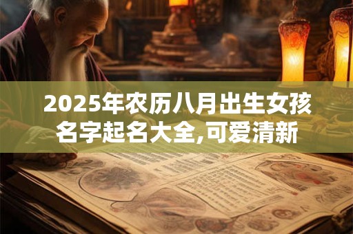 2025年农历八月出生女孩名字起名大全,可爱清新