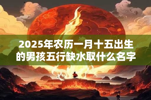 2025年农历一月十五出生的男孩五行缺水取什么名字好？