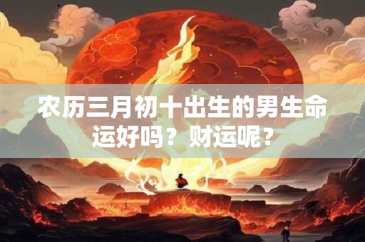 农历三月初十出生的男生命运好吗？财运呢？