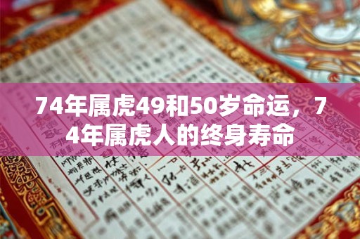 74年属虎49和50岁命运，74年属虎人的终身寿命