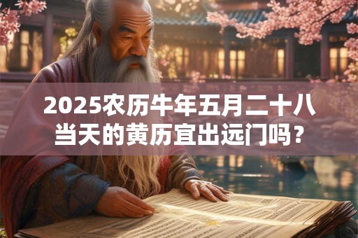 2025农历牛年五月二十八当天的黄历宜出远门吗？